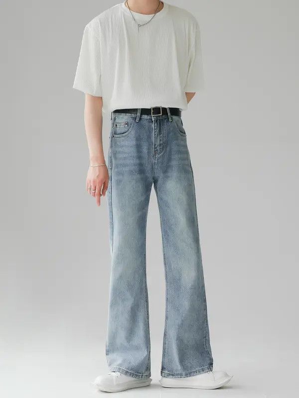 Japanese Brand Shia American retro loose cleanfit flared jeans for men Size US 32 / EU 48 - 3 Thumbnail