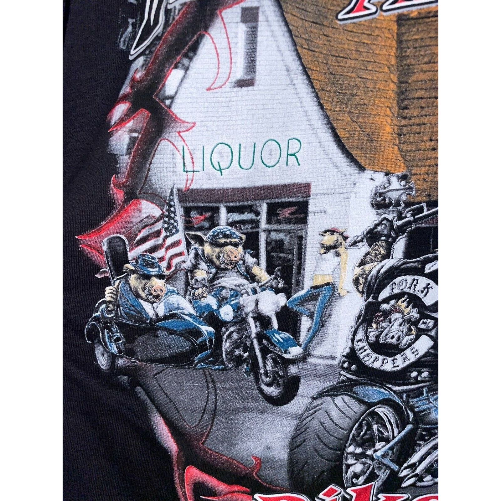 Gildan Fayetteville Biker Shirt Arkansas Bike Rally Large Black Tee Size US L / EU 52-54 / 3 - 6 Thumbnail