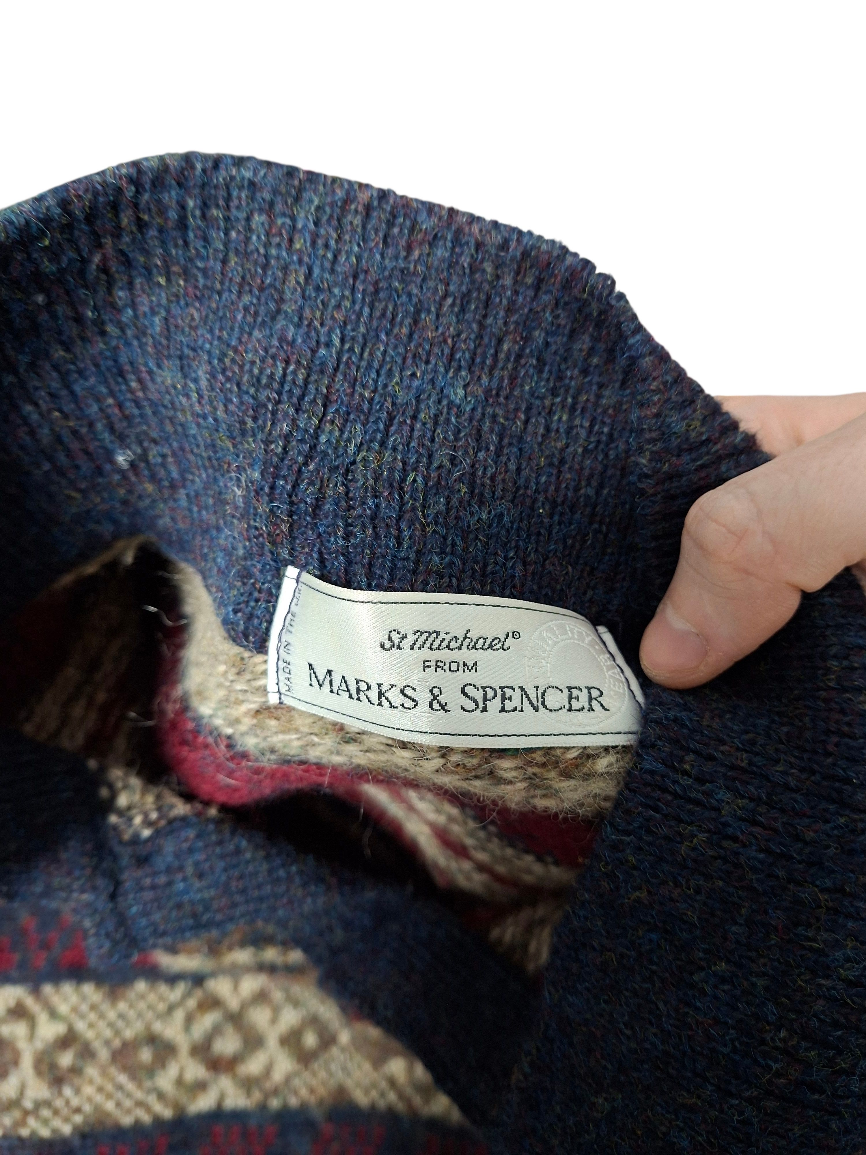 Marks & Spencer VINTAGE 1990 COOGI STYLE WOOL 1/3 SWEATER Size US L / EU 52-54 / 3 - 3 Thumbnail