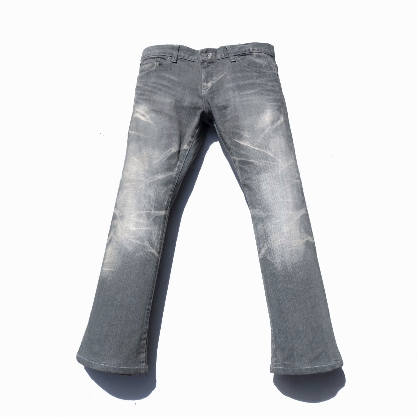 image of Le Grande Bleu L G B x Tornado Mart Flare Jeans in Washed Gray, Men's (Size 34)