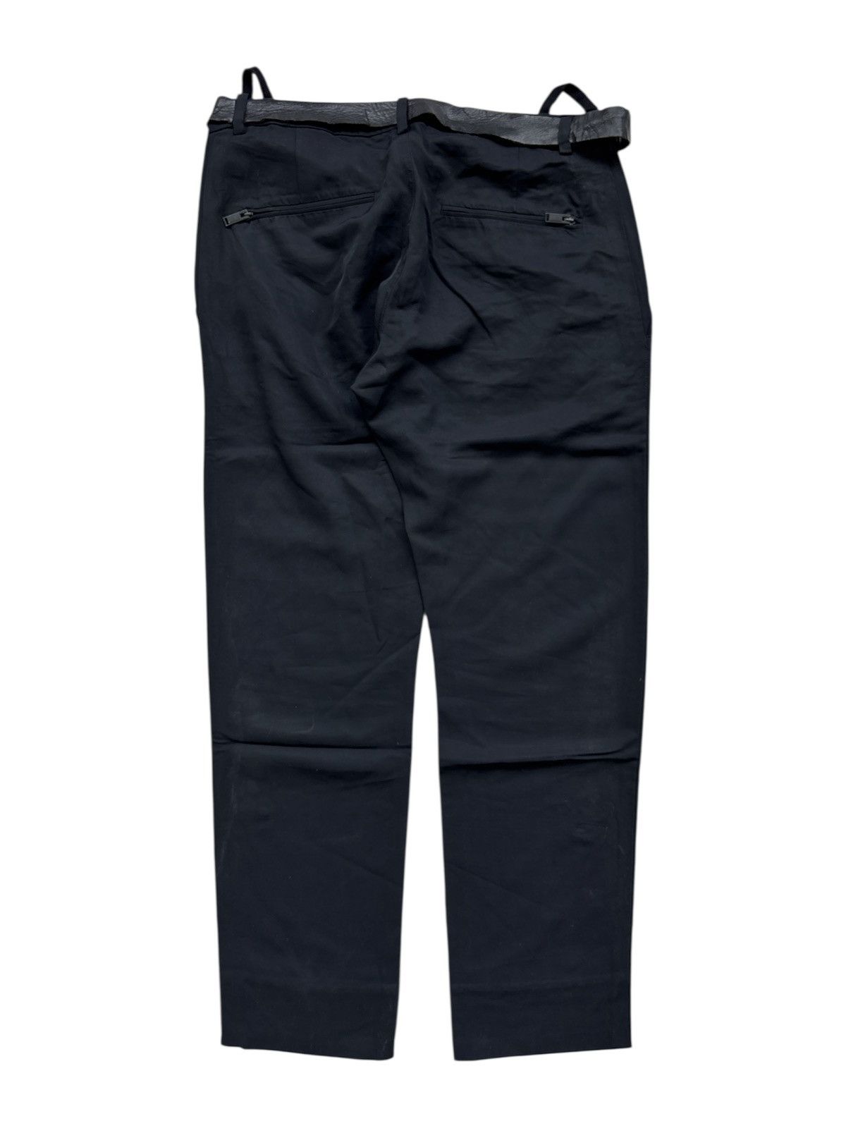 Hedi Slimane Leather Belted Skinny Trousers Size US 30 / EU 46 - 4 Thumbnail