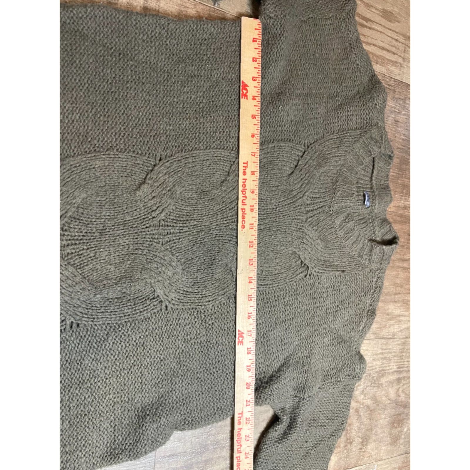 Vintage Aerie Sweater Women XS Long Sleeve Green Knit Pullover Wool Blend Size XS / US 0-2 / IT 36-38 - 3 Thumbnail