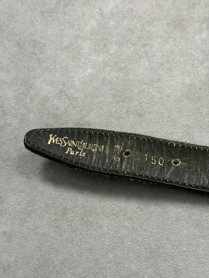 Yves Saint Laurent Yves Saint Laurent Dark Green Braided Cord Leather Belt Size ONE SIZE - 7 Thumbnail