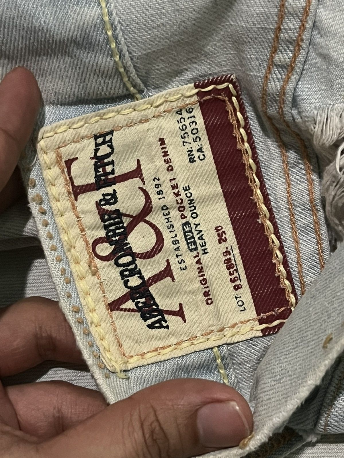 Abercrombie & Fitch × Hysteric Glamour ⚡️Trashed⚡️Abercrombie & Fitch Distressed Blue Faded Jeans Size US 30 / EU 46 - 21 Thumbnail