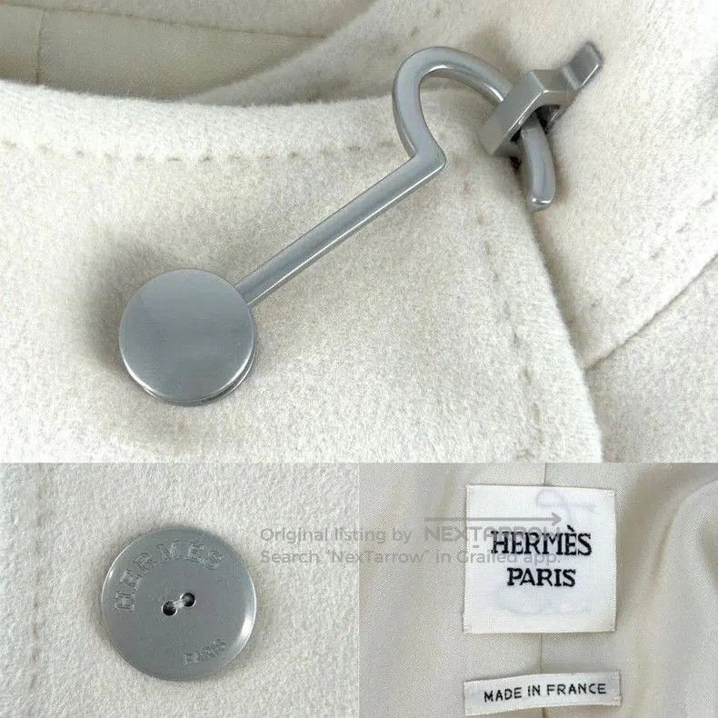 Hermes Hermes Cream Stand Collar Jacket. Size US XS / EU 42 / 0 - 6 Thumbnail