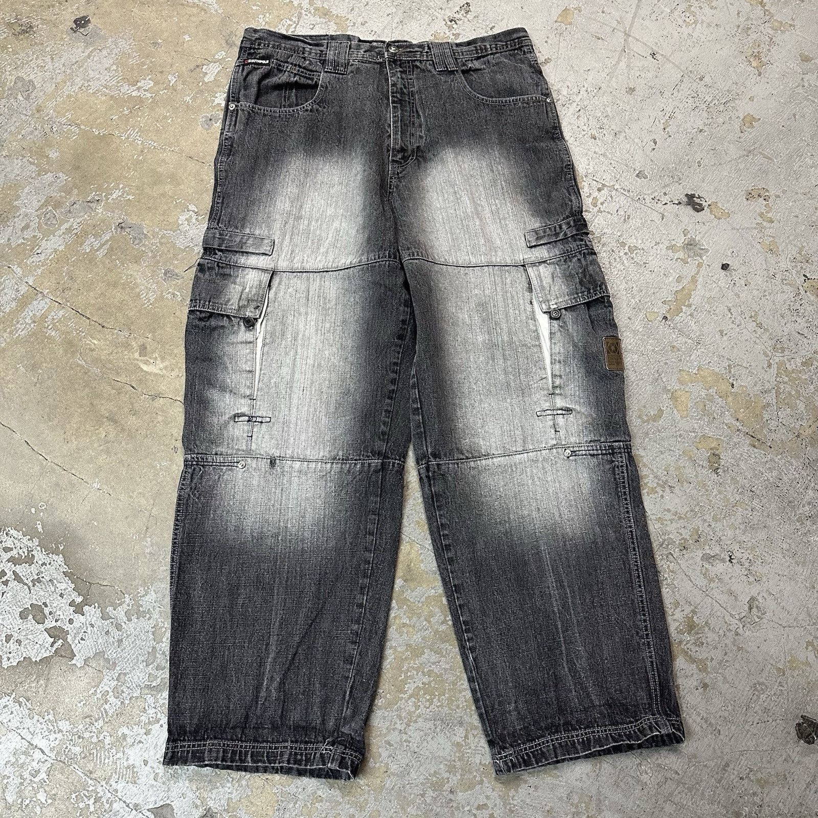 Southpole × Vintage Vintage Y2K Southpole Faded Black Cargo Denim Jeans Sz 38 Size US 38 / EU 54 - 1 Thumbnail