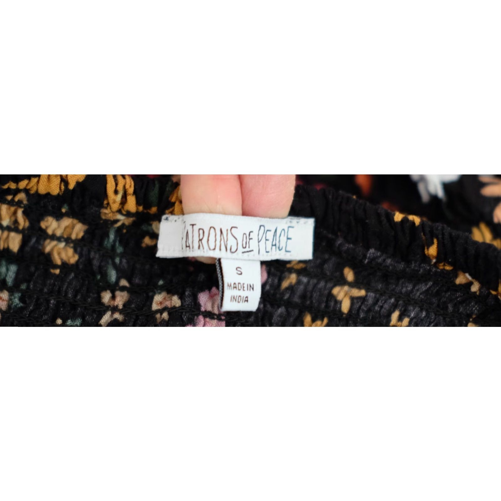 Vintage PATRONS OF PEACE Halter Top Black Floral Stretch Womens S Tank Sleeveless Slim Casual Beach Bohemian 90s (No Decade) Womens Size S / US 4 / IT 40 - 7 Thumbnail