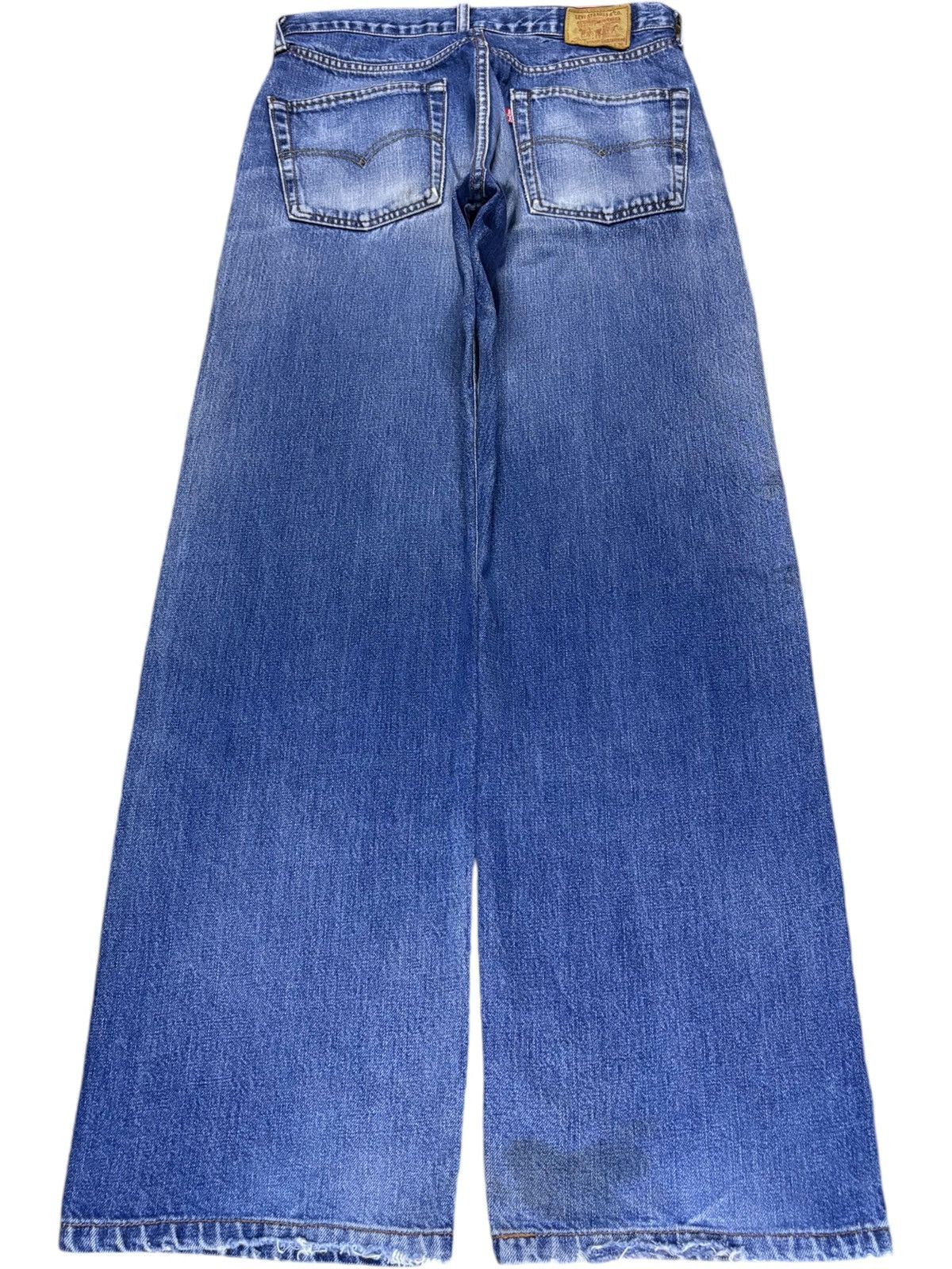 Levi's Vintage 90s Levis 504 Faded Wash Bartacks Baggy Jeans Size US 31 - 2 Thumbnail