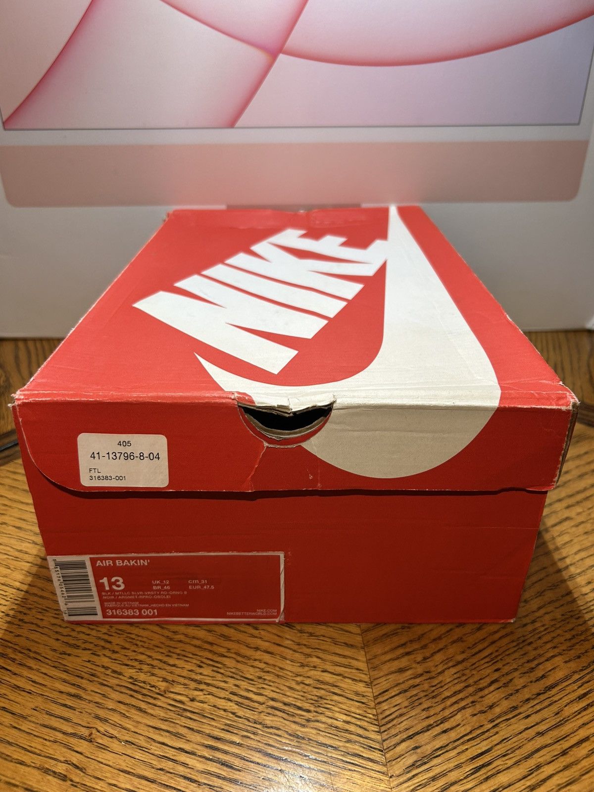 Nike Size 13- Nike Air Bakin Retro OG (2014) Red/Yellow Hardaway Size US 13 / EU 46 - 7 Thumbnail