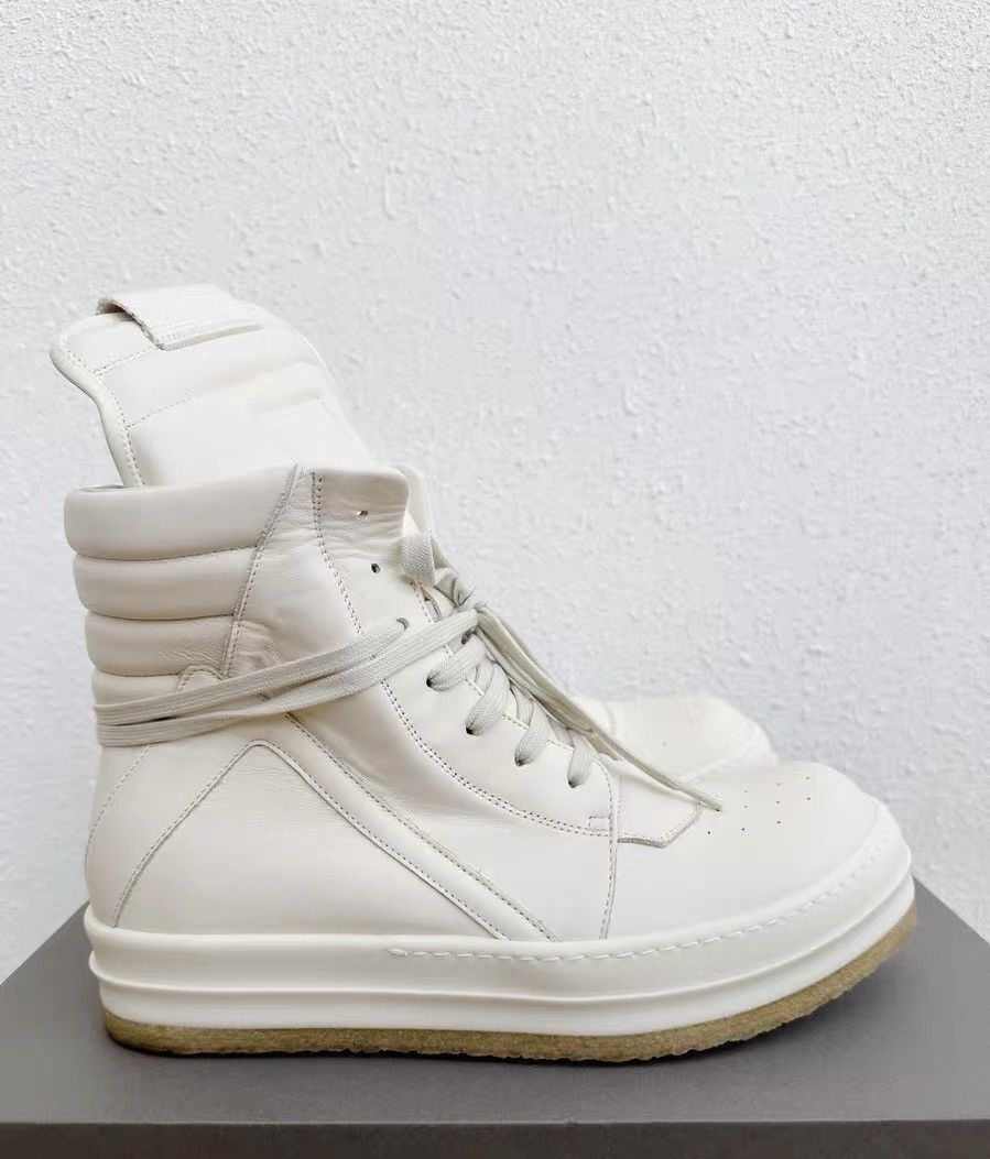 Rick Owens Rick Owens Geobasket Milk White Platform Natural Rubber Sole Size US 9.5 / EU 42-43 - 3 Thumbnail
