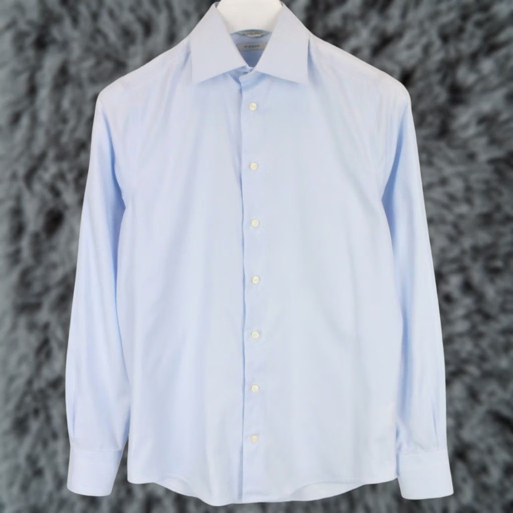 Suitsupply SUITSUPPLY Shirt Slim Fit Try On Cutaway Neck Blue 36 / 14 Formal Men's Size 36R - 1 Thumbnail