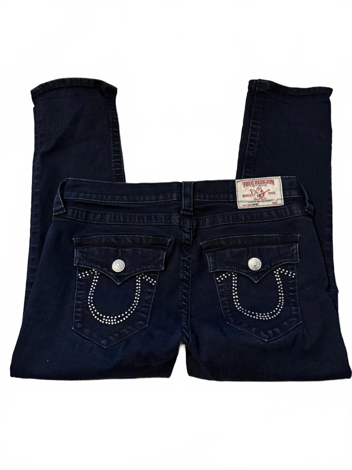 True Religion Vintage/Y2K True Religion Women's Jeans with Rhinestones Size 31" - 3 Thumbnail