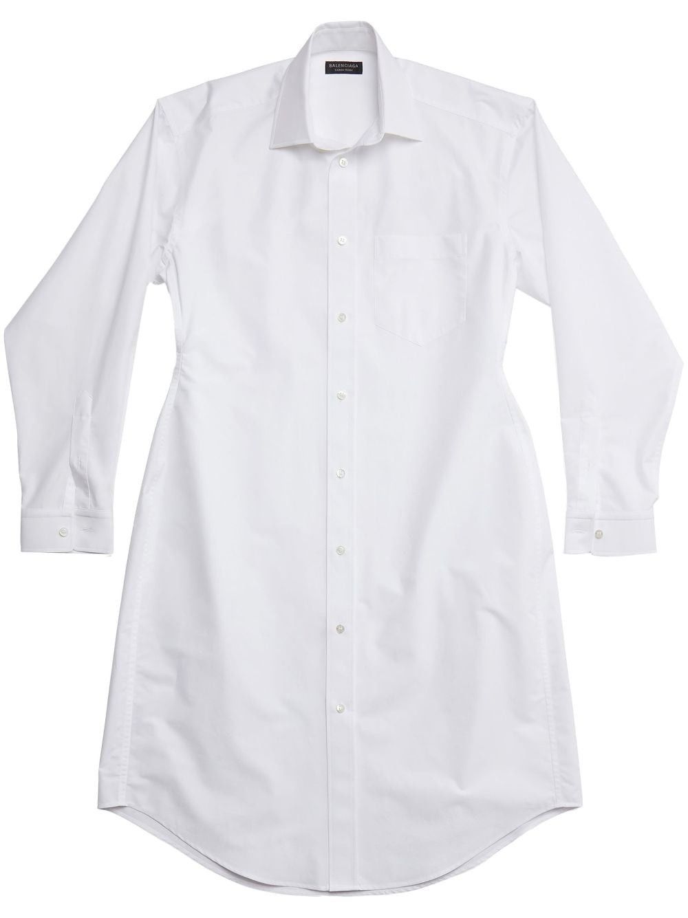 Balenciaga o1bcso1str0525 Hourglass Shirt Dress in White Size S / US 4 / IT 40 - 1 Thumbnail