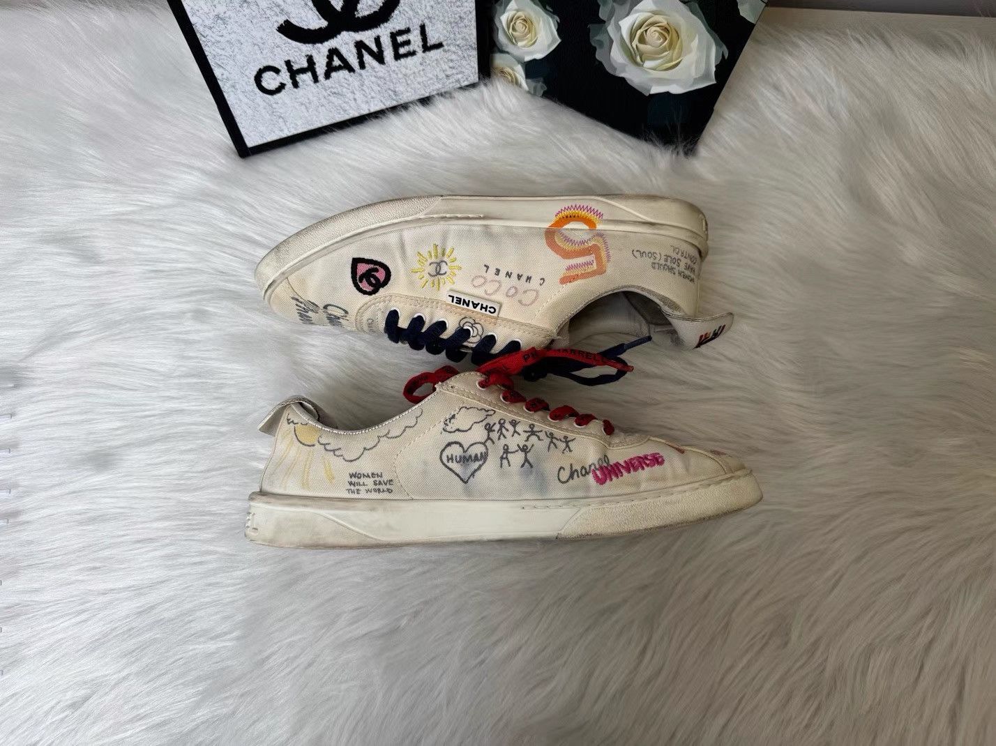 Chanel Chanel Pharrell Williams Graffiti Sneakers K36 Size US 10 / EU 43 - 6 Thumbnail