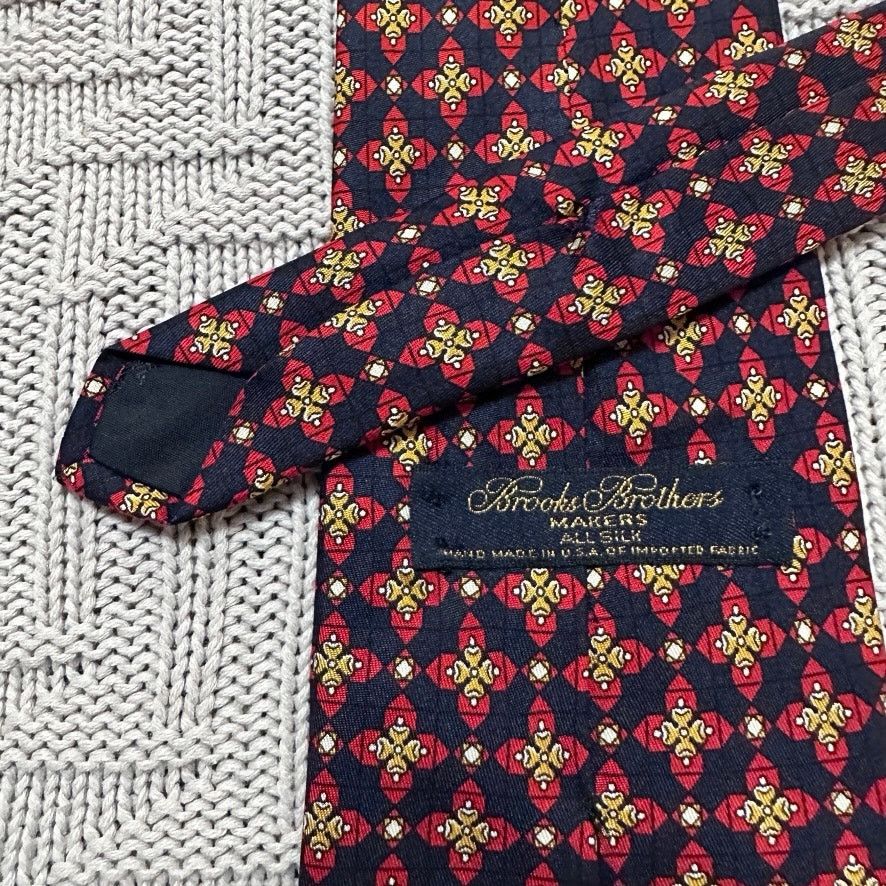 Brooks Brothers Brooks Brothers red cross pattern silk tie Size ONE SIZE - 3 Thumbnail