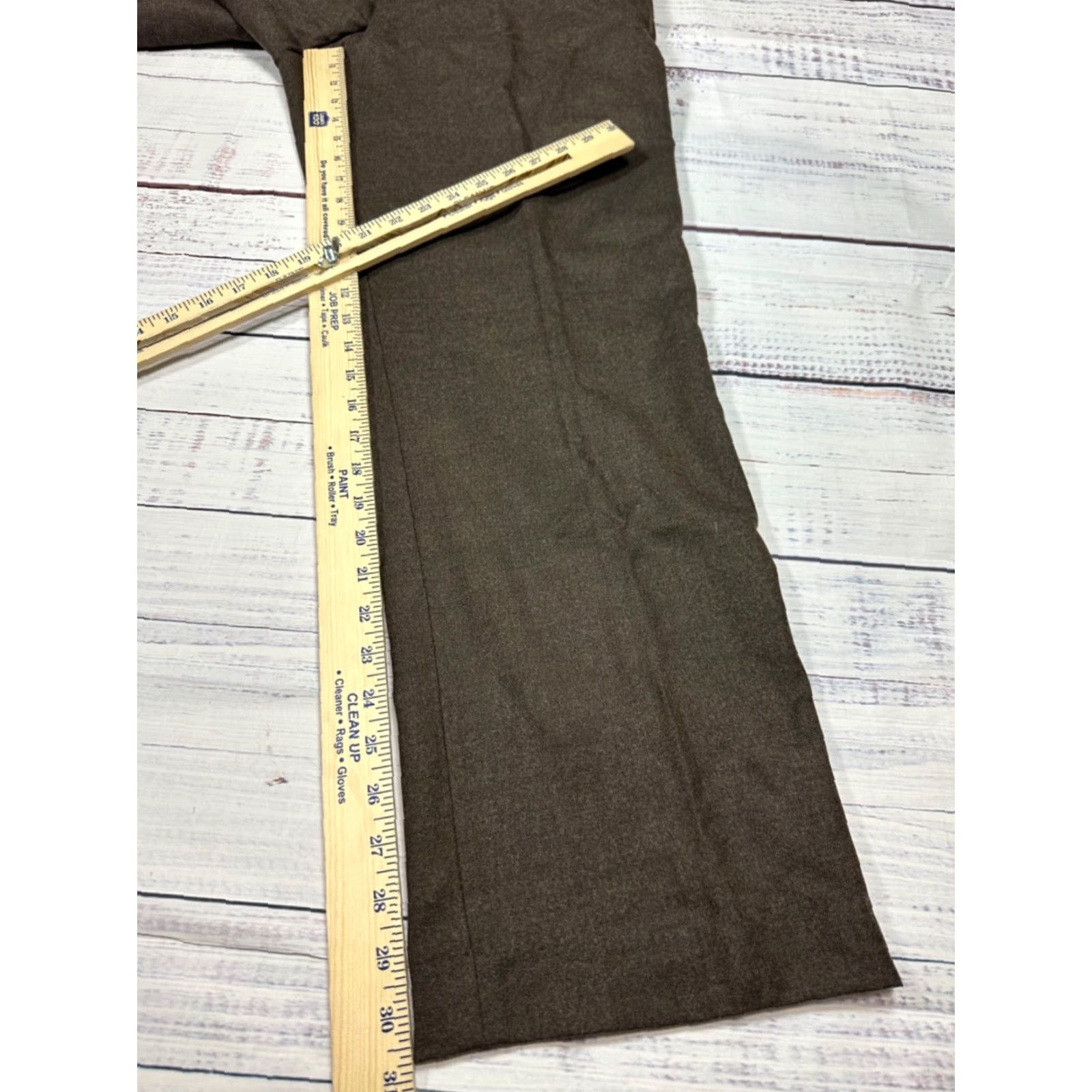Lands' End Lands' End Mens Dress Pants Brown 38 Wool Blend Traditional Fit Flat Front 30.5in Inseam Pants Mens Size 38 Brown Dress Pants Size US 38 / EU 54 - 2 Thumbnail