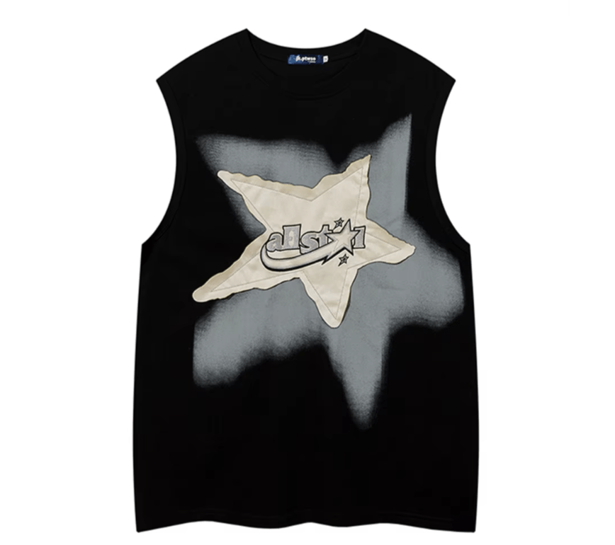 Japanese Brand Cotton Hip Hop Vest Black Size US M / EU 48-50 / 2 - 5 Thumbnail