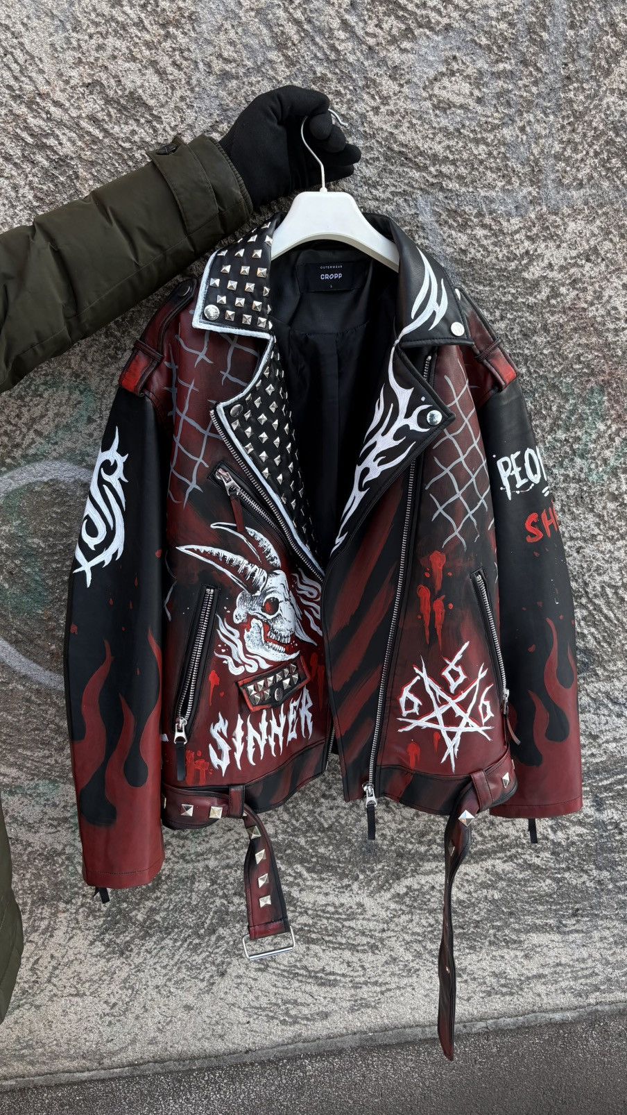 Vintage Custom 1/1 Hand-Painted Slipknot Jacket | Nu-Metal Art Size US L / EU 52-54 / 3 - 2 Thumbnail