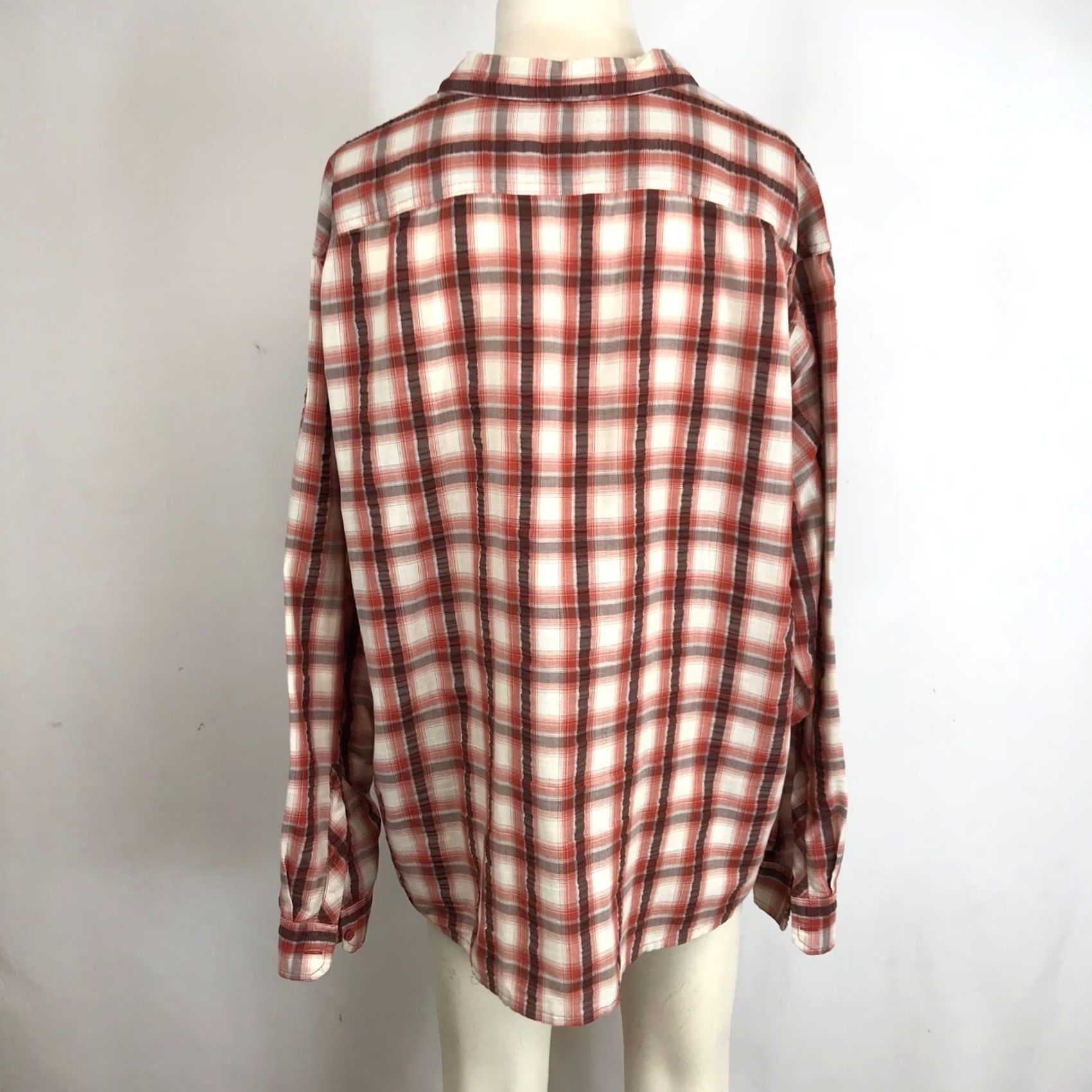 Mountain Hardwear Mountain Hardwear Shirt Men's XXL Red Brown Cream Plaid Long Sleeve Button Up Size US XXL / EU 58 / 5 - 5 Thumbnail