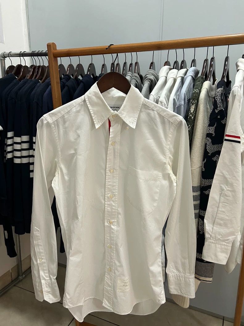 Thom Browne thom browneClassic white shirt 2503-Nextarrow Size US XS / EU 42 / 0 - 1 Thumbnail