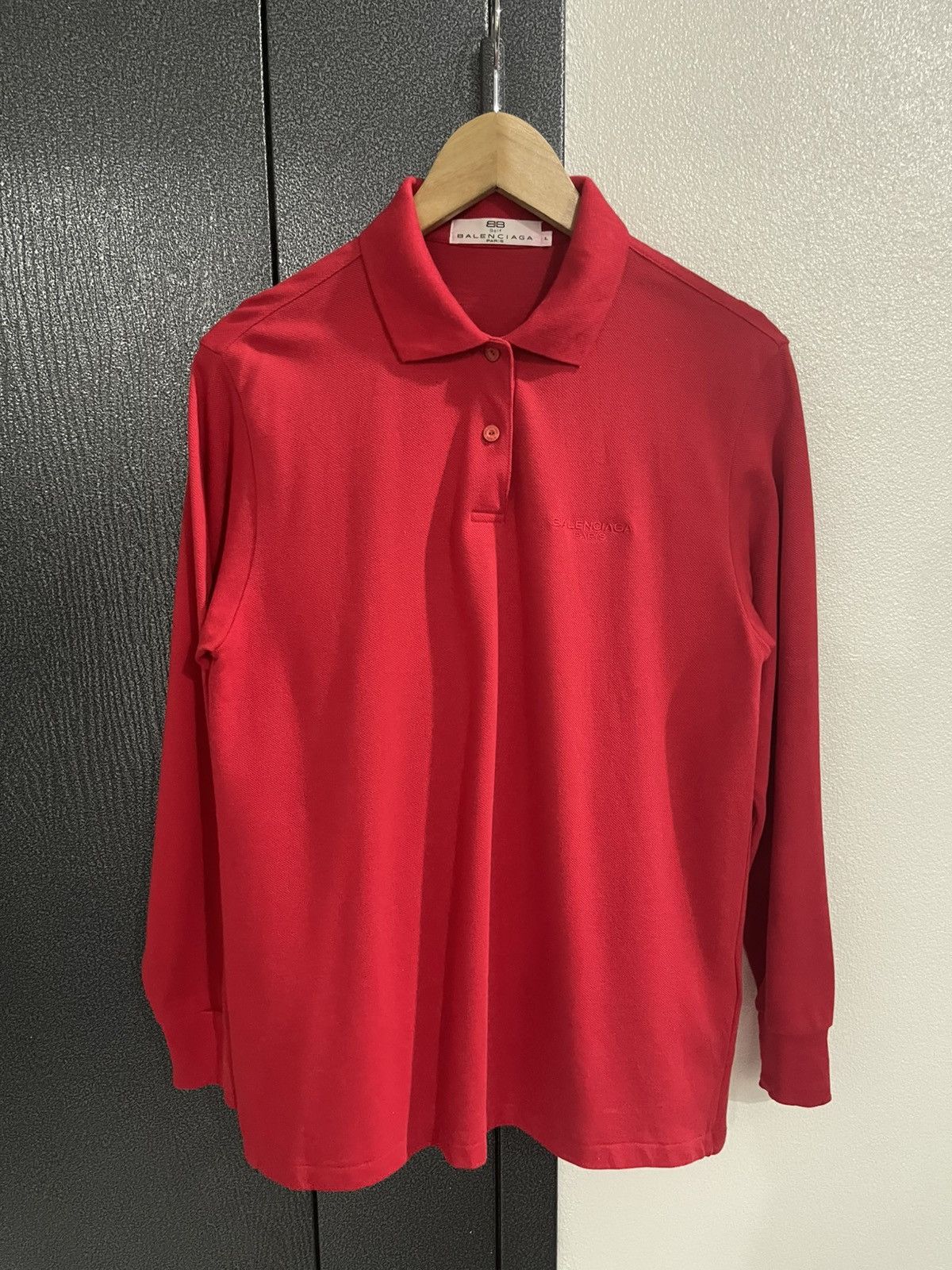 Balenciaga Vintage Balenciaga Paris Longsleeve Collar Size US M / EU 48-50 / 2 - 1 Thumbnail