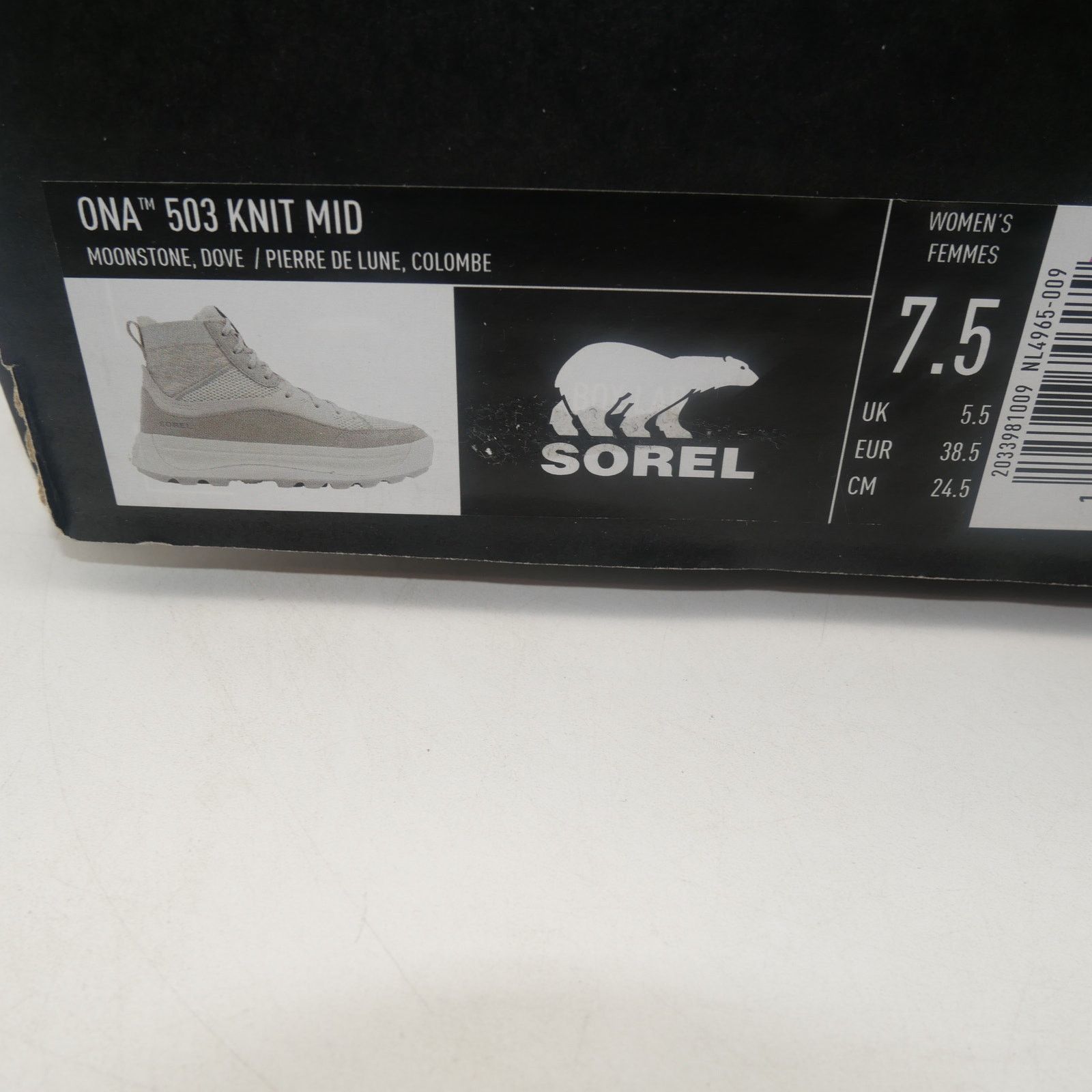 SOREL NEW Sorel ONA 503 Knit Mid Sneakers Boots Moonstone Gray Size US 7.5 / IT 37.5 - 10 Thumbnail