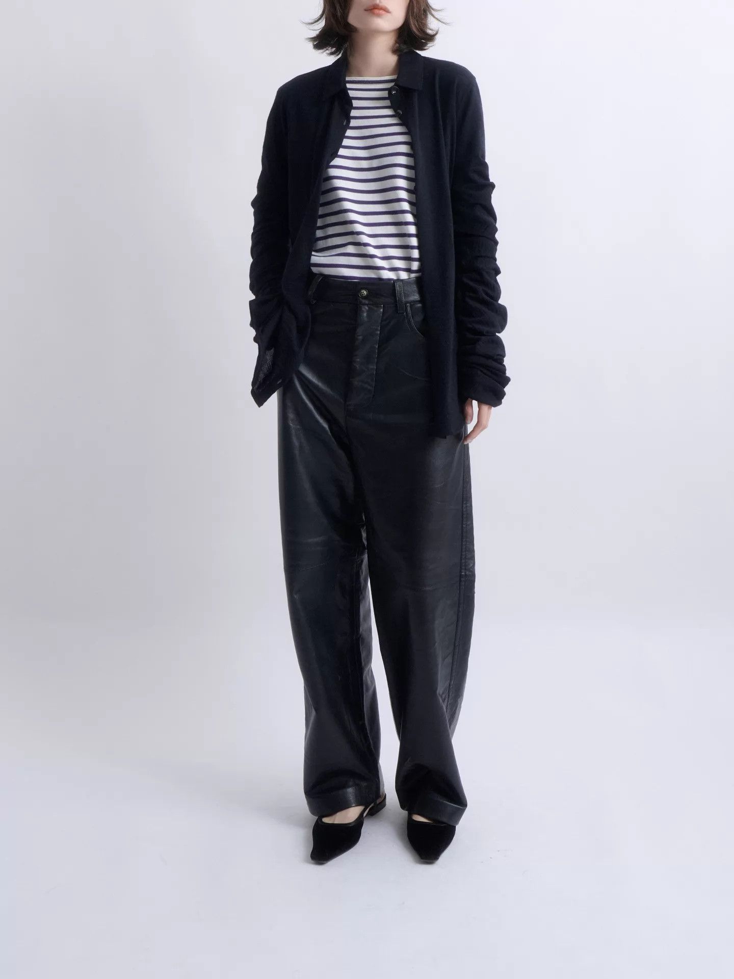 Jil Sander JIL SANDER Stacked Sleeve Wool Shirt Size XS / US 0-2 / IT 36-38 - 2 Thumbnail