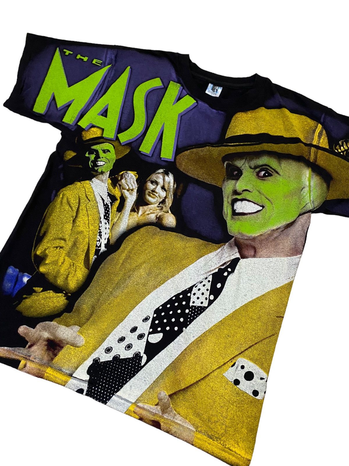 Vintage 💥Vintage 90s The Mask Movie Jim Carey Overprint Shirt Size US L / EU 52-54 / 3 - 1 Thumbnail