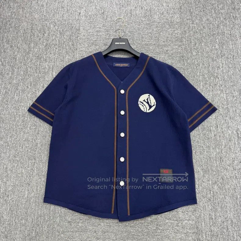 Louis Vuitton Louis Vuitton Fw25 baseball knitted short sleeve shirt Size US M / EU 48-50 / 2 - 1 Thumbnail
