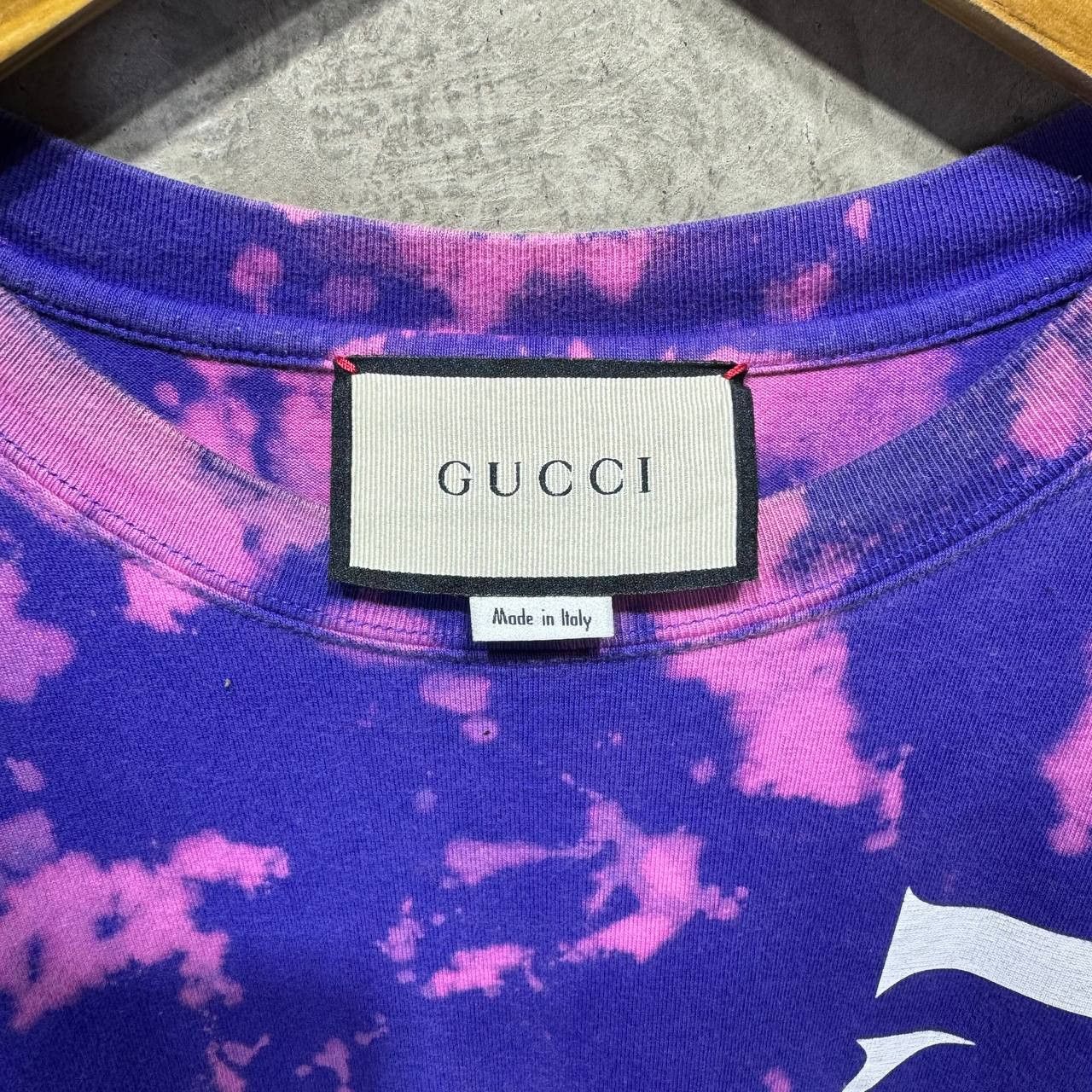 Gucci Gucci Vertical logo spell out tie dye tee Size US M / EU 48-50 / 2 - 5 Thumbnail