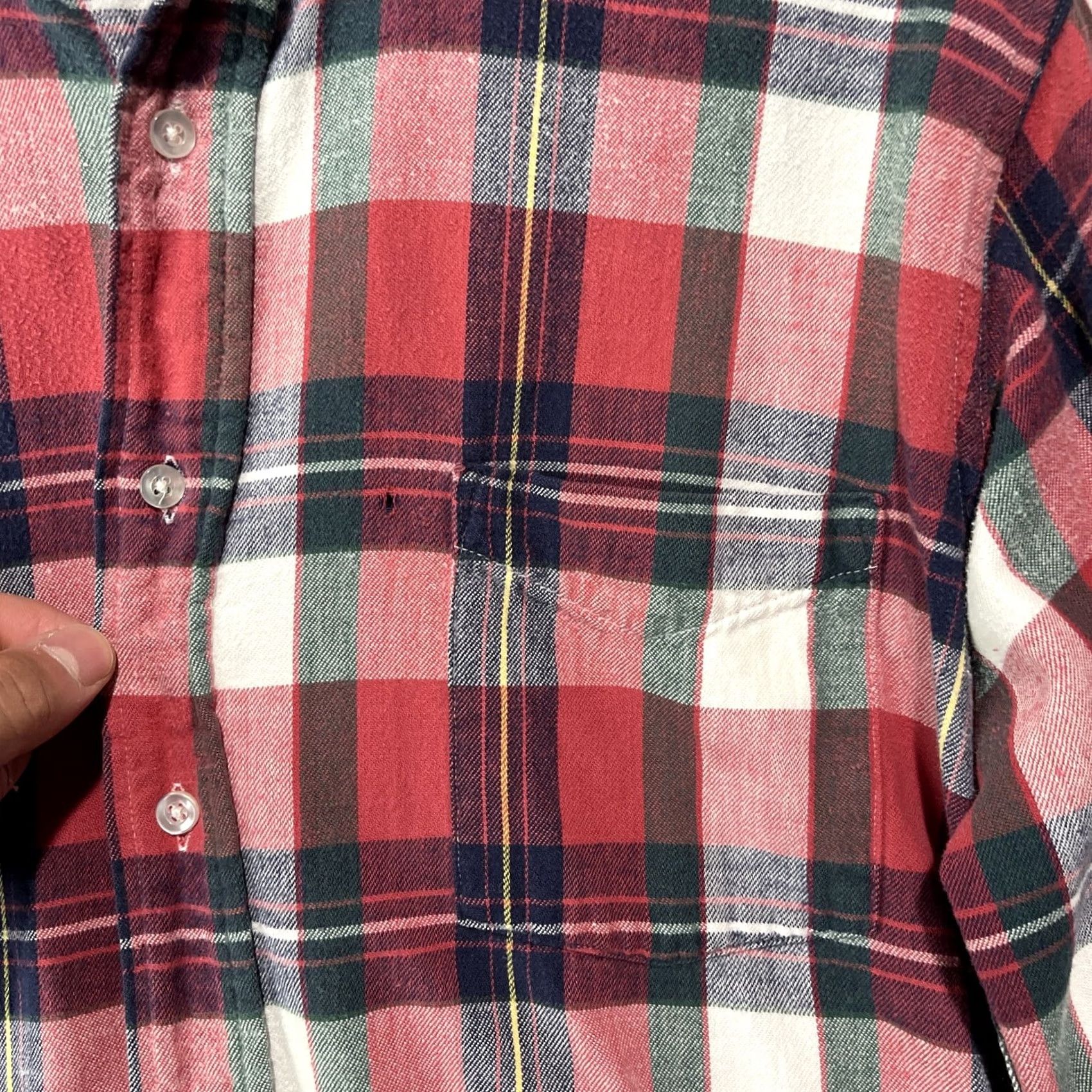Vintage VINTAGE L.L. Bean Shirt Mens Medium Red Flannel Button-Down Made In USA Outdoor Shirt Size US M / EU 48-50 / 2 - 3 Thumbnail