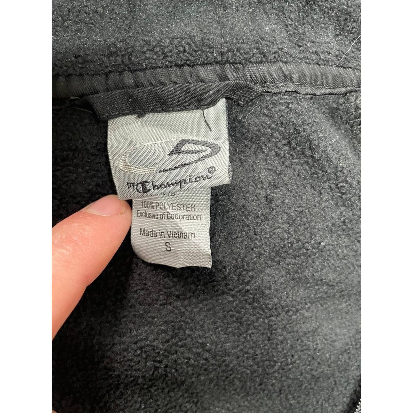 Champion Vintage Champion Black Full Zip Fleece Jacket Size S Size US S / EU 44-46 / 1 - 6 Thumbnail