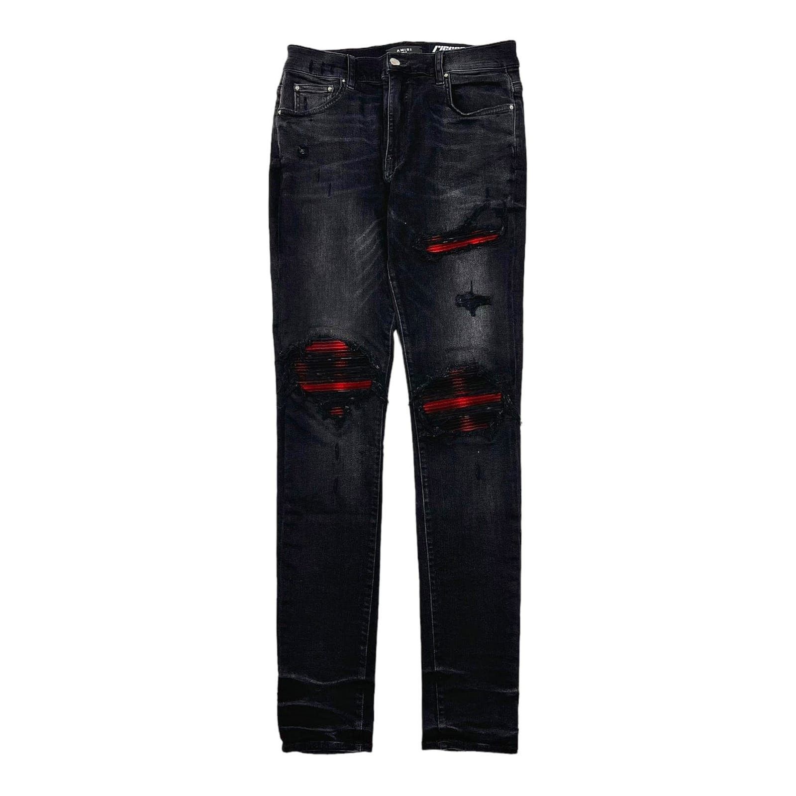 image of Amiri Mx1 Bandana Patch Jeans Aged, Men's (Size 33)