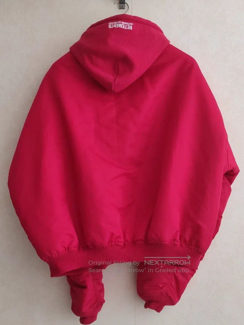 Vetements Vetements First Generation Red Hooded Bomber Jacket Size US XS / EU 42 / 0 - 2 Thumbnail