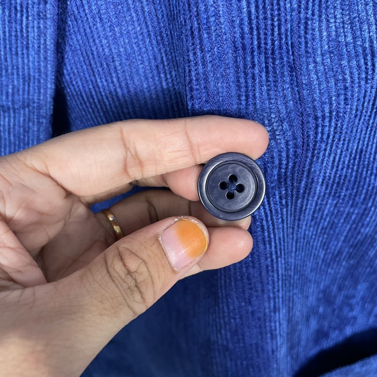 Versace Vintage Blue Gianni Versace Double Breasted Wool Jacket Size US S / EU 44-46 / 1 - 14 Thumbnail
