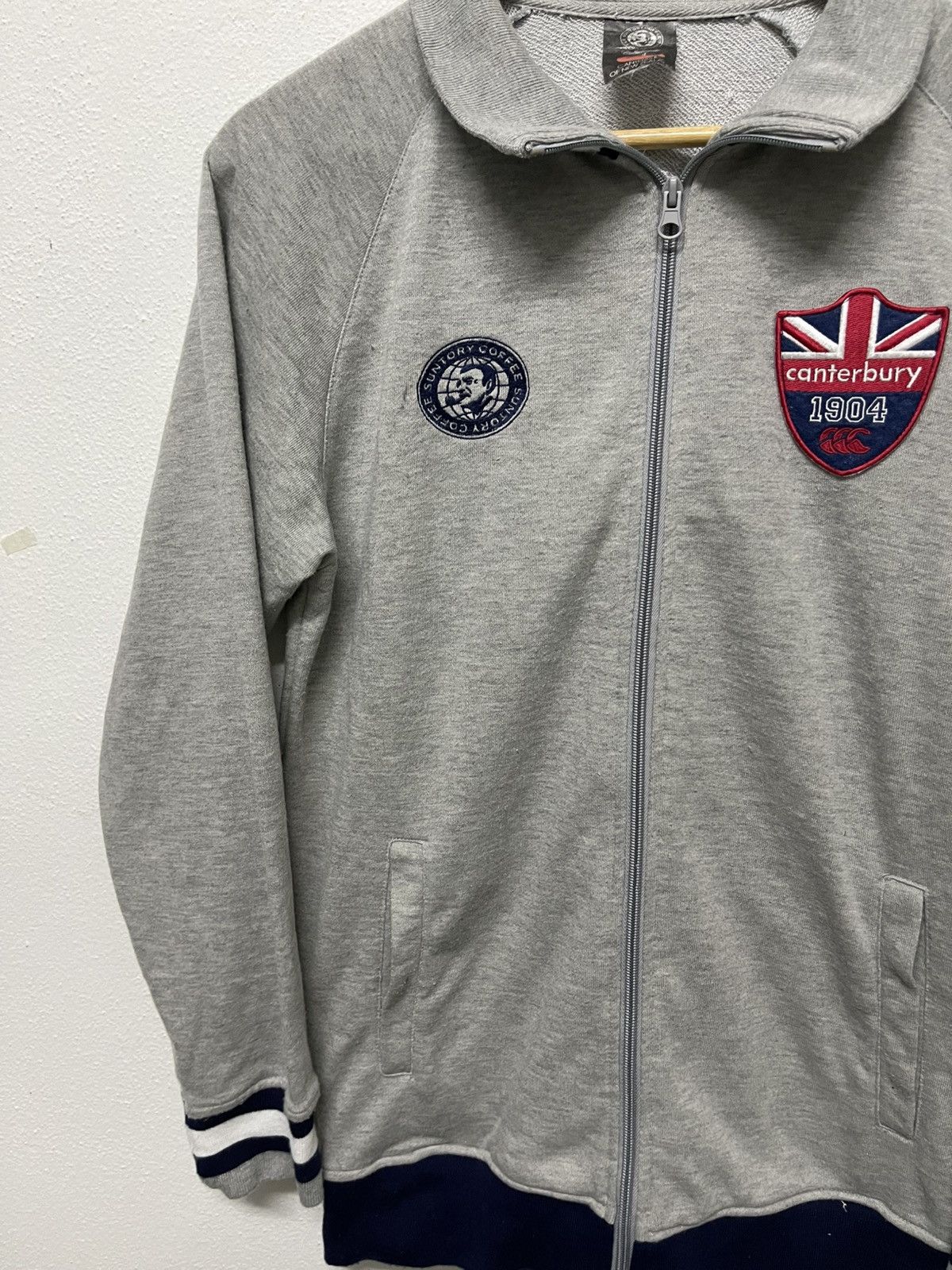 Canterbury of New Zealand × Japanese Brand × Vintage 2000s SUNTORY BOSS COFFEE X CANTERBURY ZIPPER JACKET Size US M / EU 48-50 / 2 - 4 Thumbnail