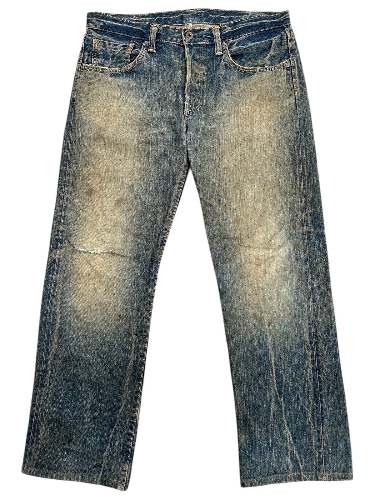 Kapital Rusty Vintage Edwin 505 BXX Selvedge Distressed Denim Jeans Size US 36 / EU 52 - 1 Thumbnail