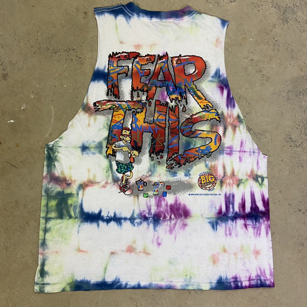 Vintage 1994 Big Johnson Fear This Cut Off Tee Size US XL / EU 56 / 4 - 1 Thumbnail