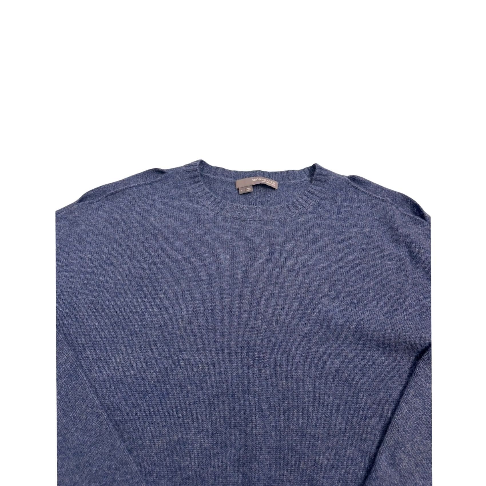 Vintage 360 Sweater Women's Cashmere Cold Shoulder Sweater Blue Size L Size L / US 10 / IT 46 - 2 Thumbnail