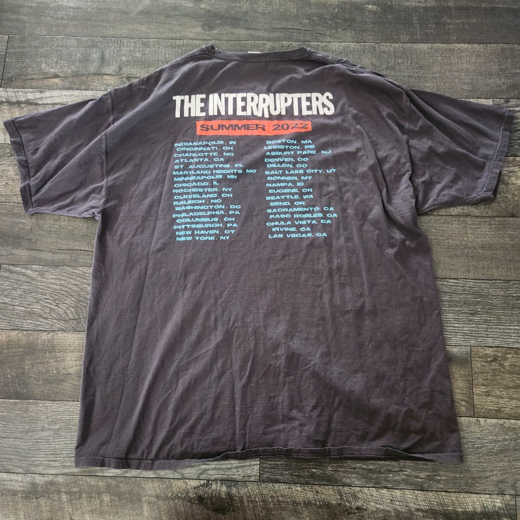 Vintage The Interrupters Tour T Shirt 2022 Mens 3XL Into The Wild Ska Rock Double Sided Gray Shirt Mens Size US XXL / EU 58 / 5 - 3 Thumbnail