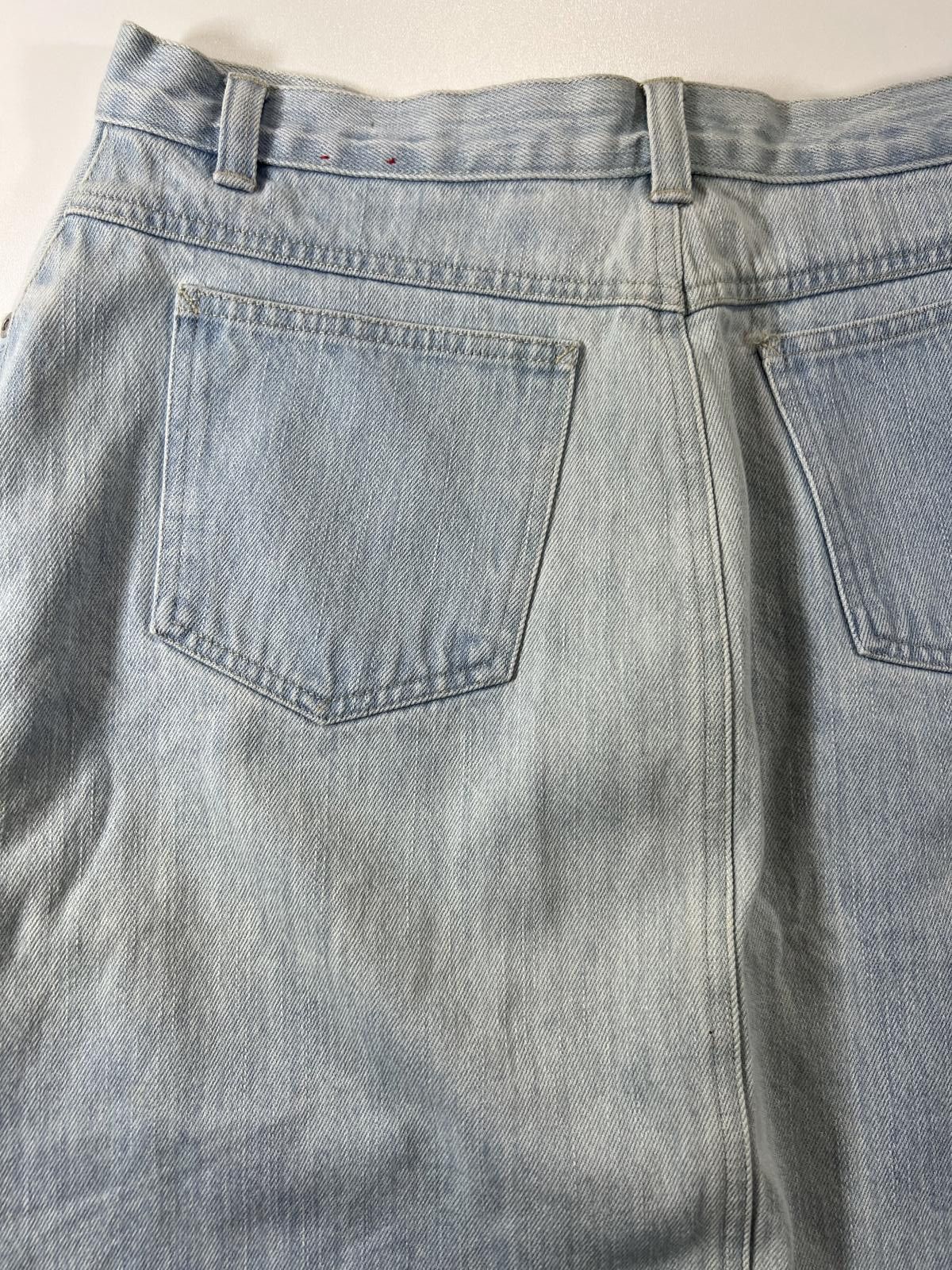 Unknown London Vintage Gloria Vanderbilt Light Blue Denim Skirt Size 34" / US 12 / IT 48 - 9 Thumbnail