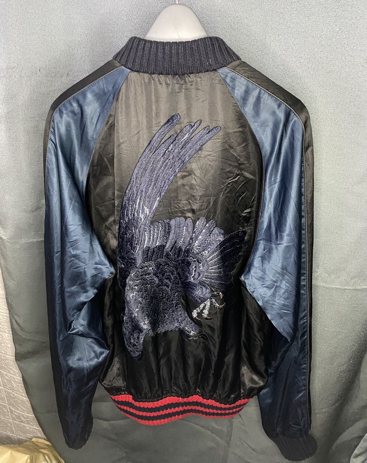 image of Gucci Eagle Bomber Jacket in Black, Men's (Size Small)