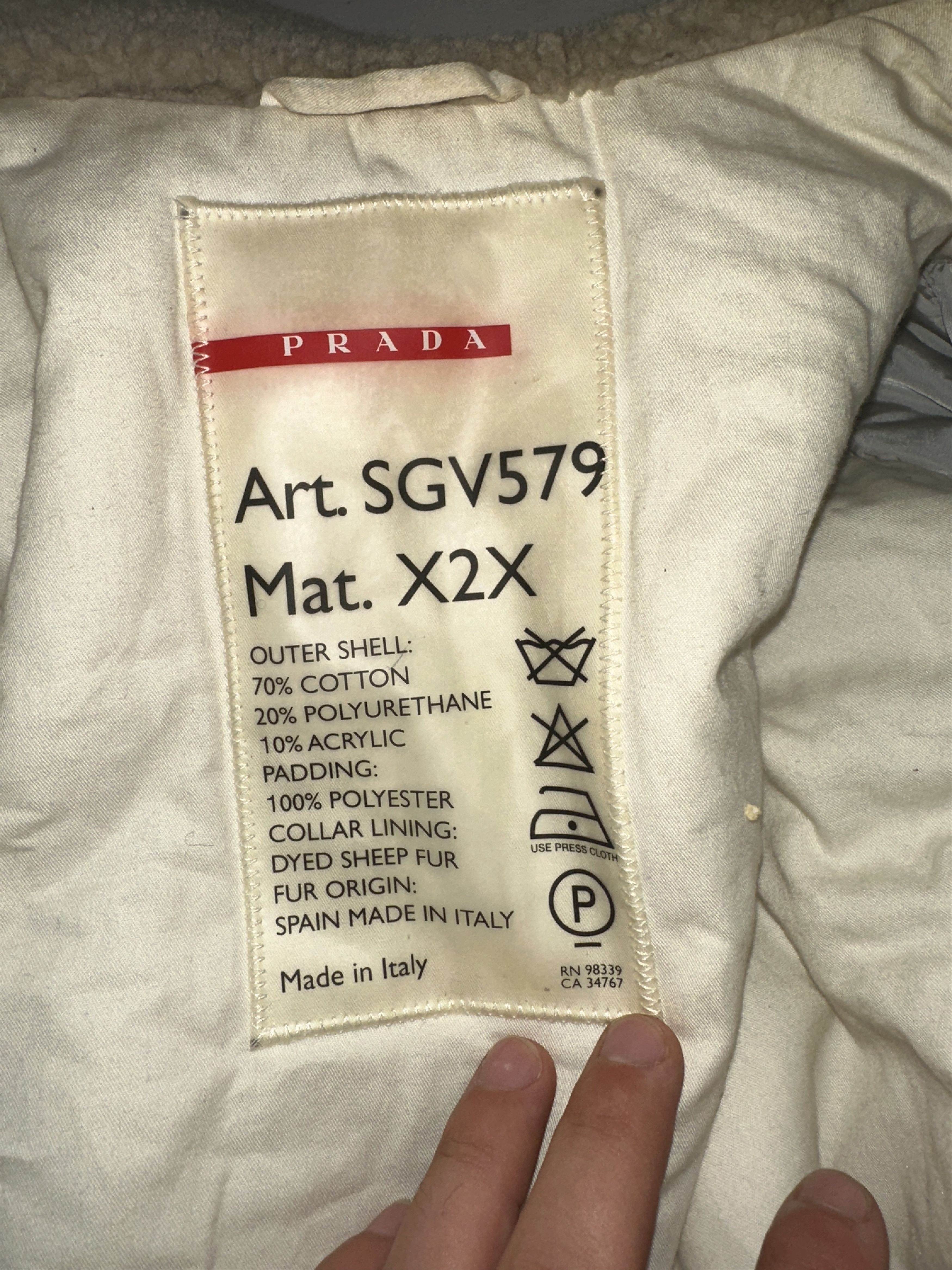 Prada 2000 LineaRossa Prada Milano Astro Shearling Size 50 Size US M / EU 48-50 / 2 - 12 Thumbnail