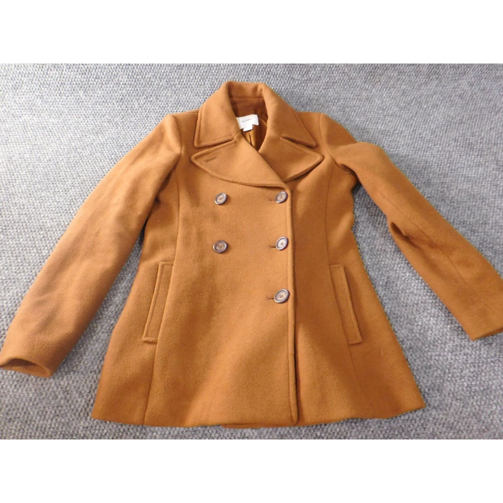 Old Navy Old Navy Jacket Coat Trench Womens XS Brown Acrylic Wool Button Full Zip Lightweight Casual Size XS / US 0-2 / IT 36-38 - 2 Thumbnail