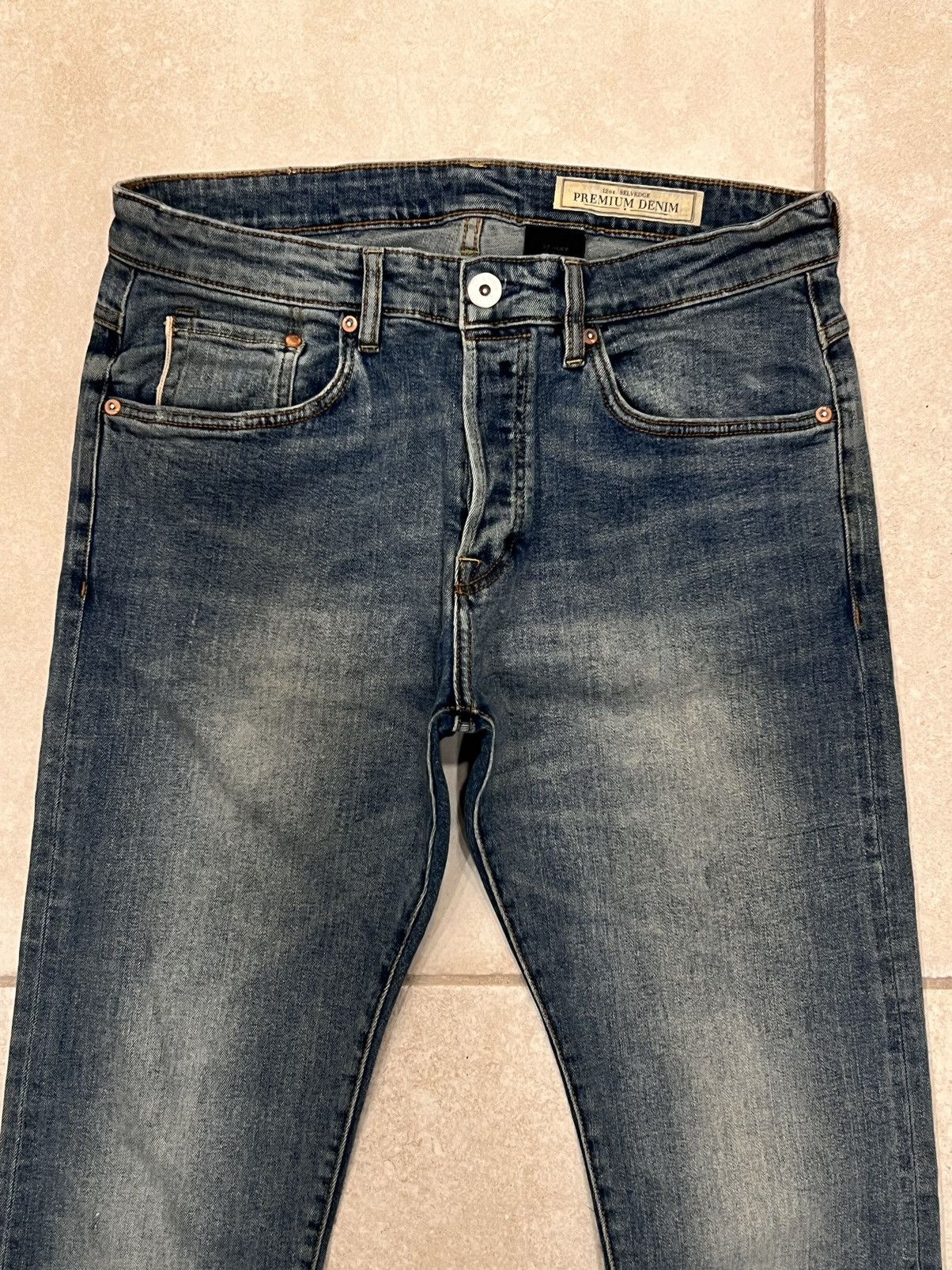 H&M Low waisted Selvedge stretch Denim Size US 33 - 2 Thumbnail