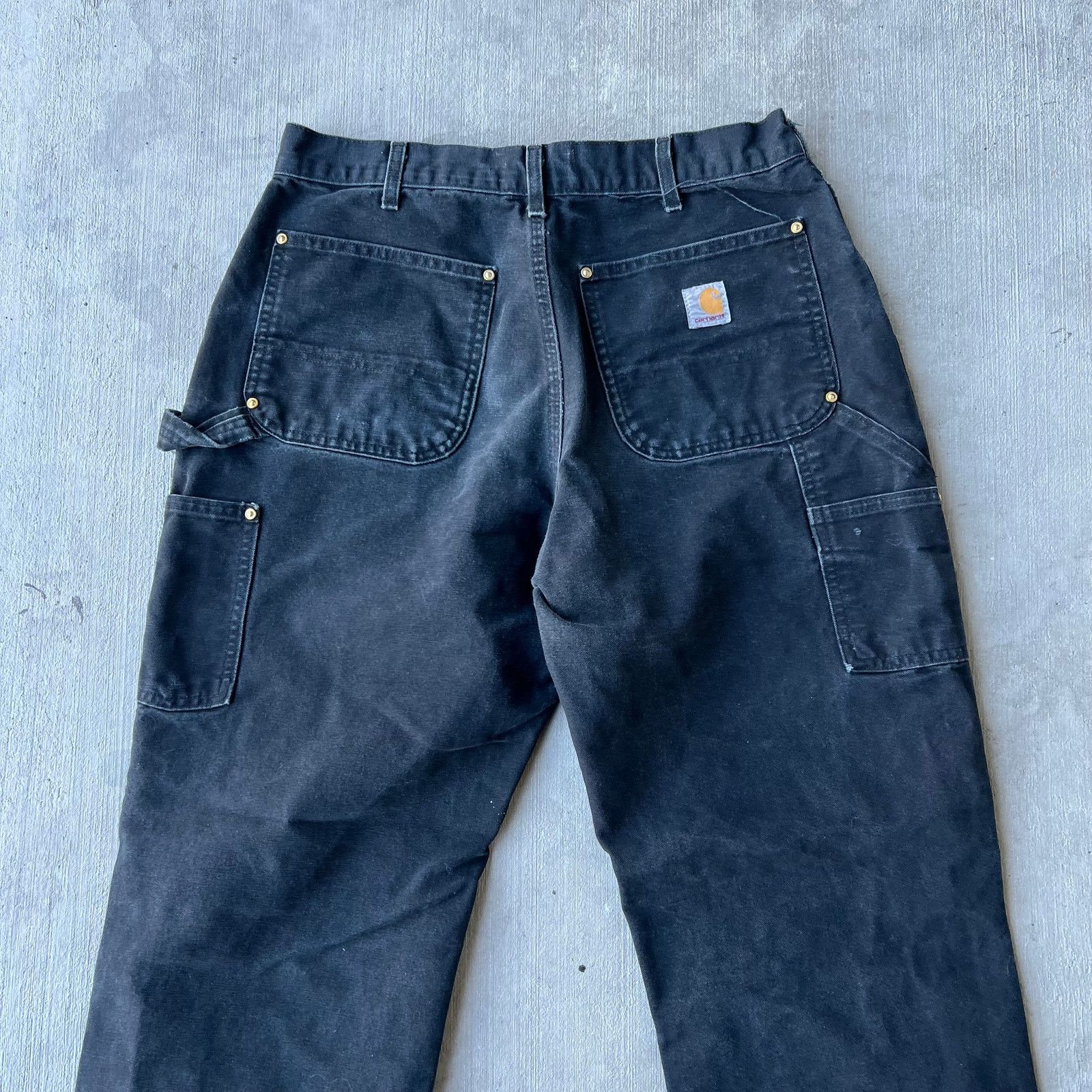 Carhartt × Vintage Carhartt faded black double knee work wear carpenter pants Size US 30 / EU 46 - 6 Thumbnail
