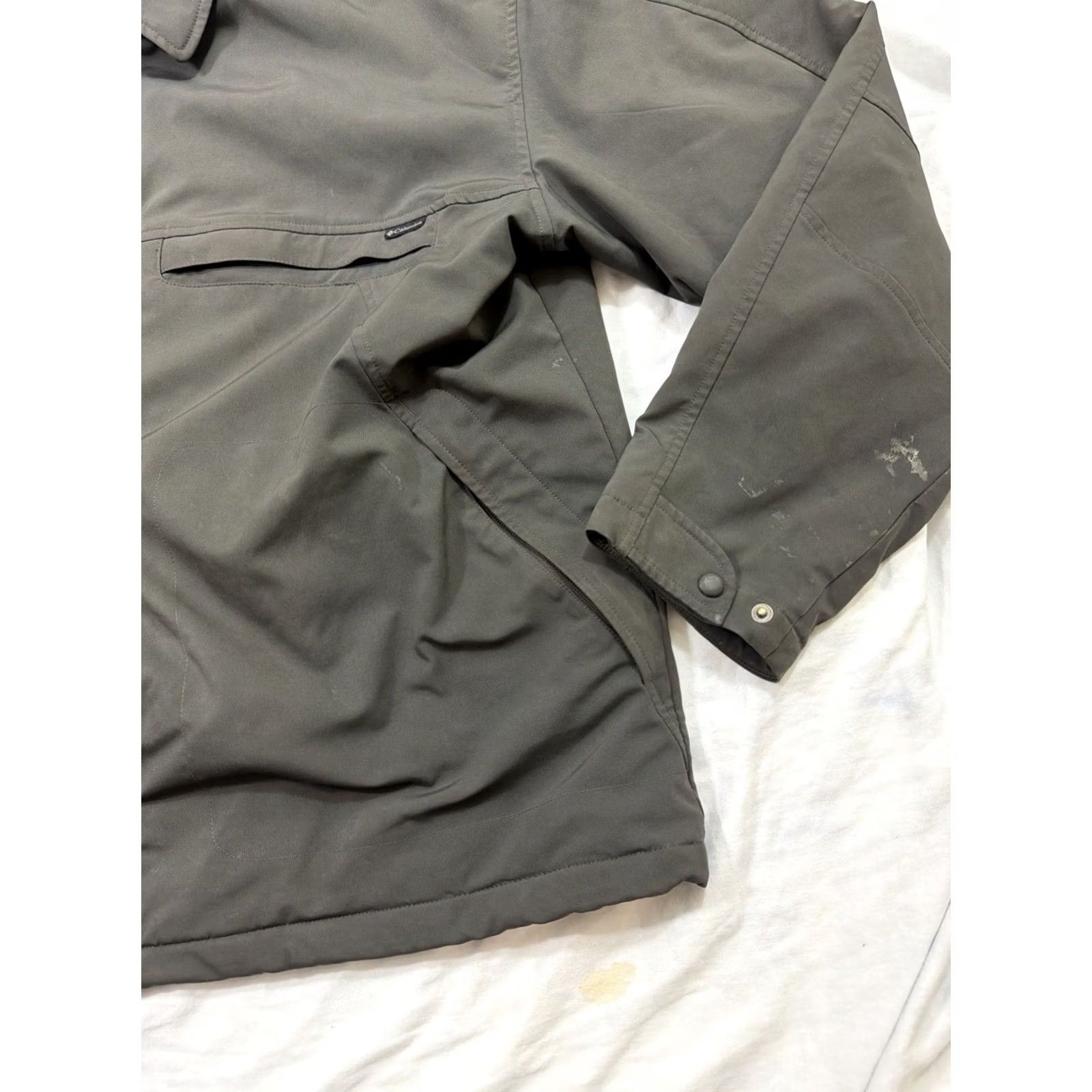 Vintage Columbia Bomber Jacket Softshell Gray Lined Full Zip Men 2XL Size US XXL / EU 58 / 5 - 4 Thumbnail