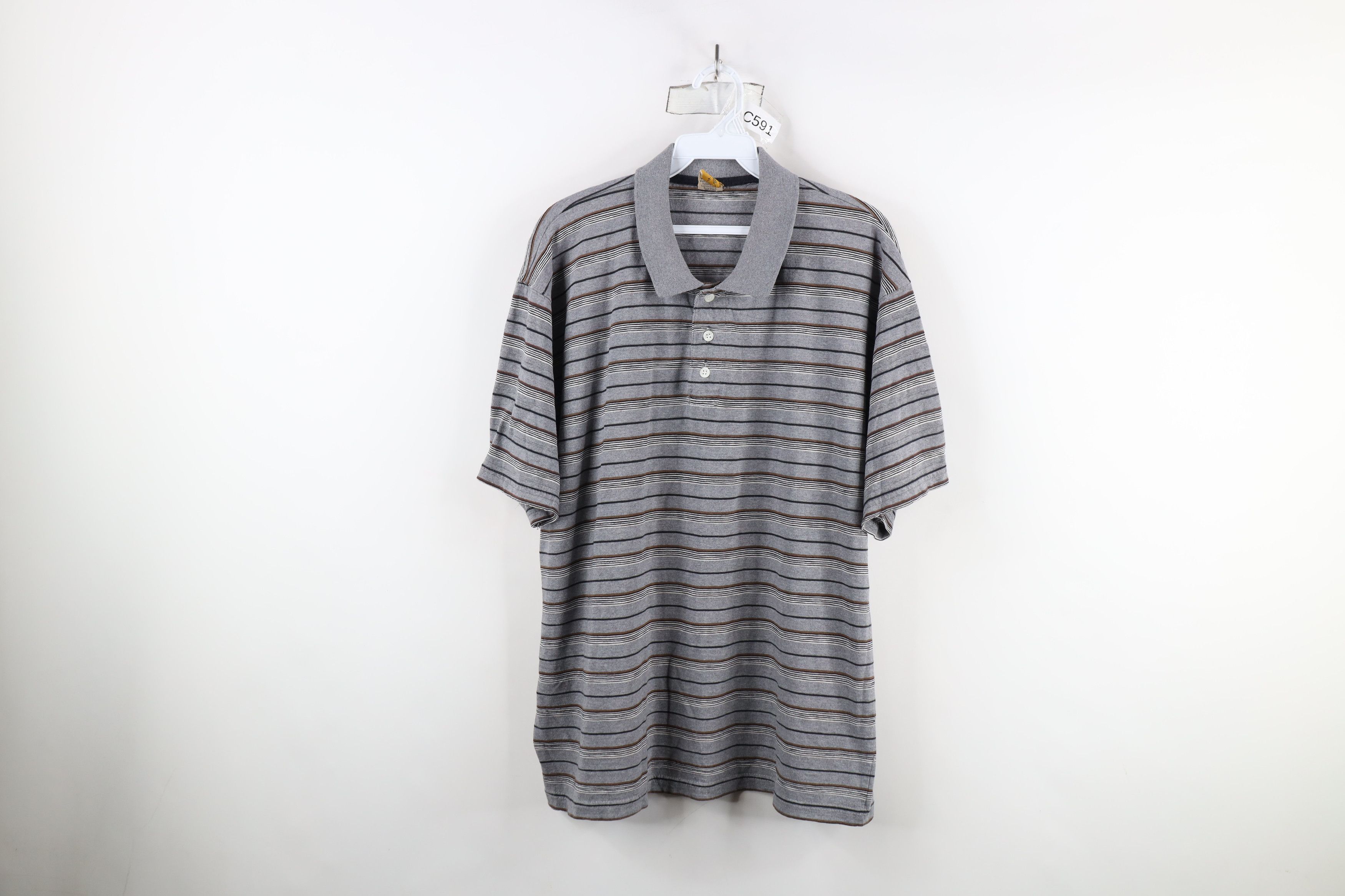 Vintage Vintage 90s Streetwear Knit Short Sleeve Golf Polo Shirt Size US XL / EU 56 / 4 - 1 Thumbnail
