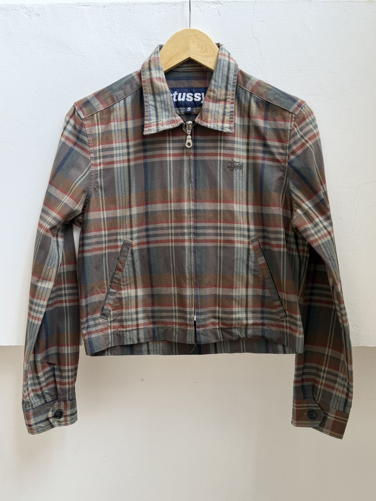 Stussy Vintage Stussy Madras Plaid Zip Jacket Size S / US 4 / IT 40 - 1 Thumbnail