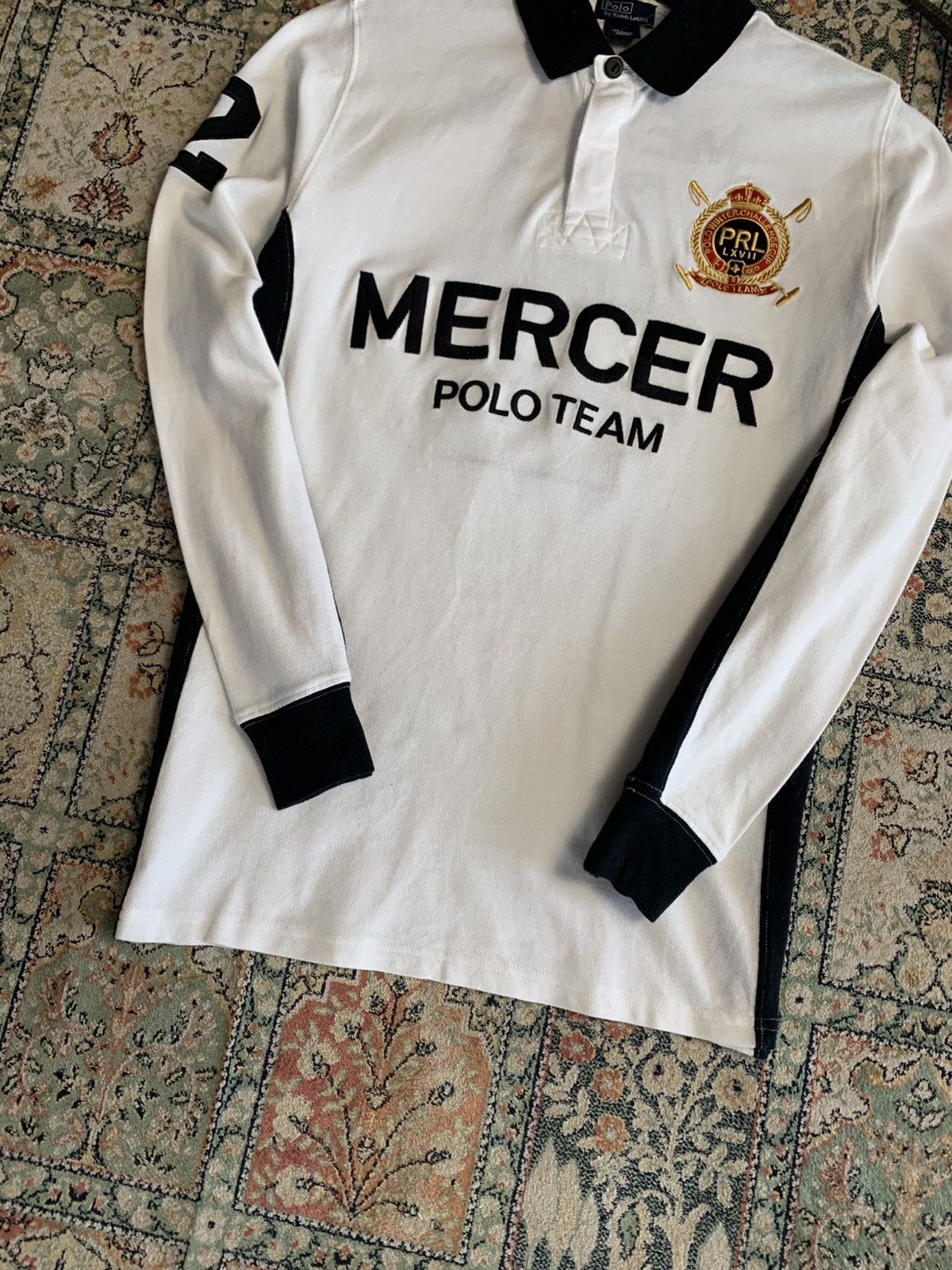 Polo Ralph Lauren × Ralph Lauren × Vintage Vintage Polo Ralph Lauren Mercer polo Rugby Long sleeve Size US S / EU 44-46 / 1 - 3 Thumbnail